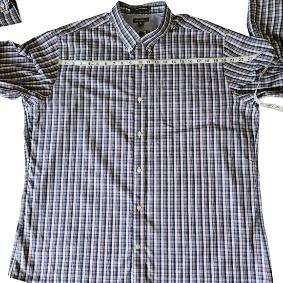 Eddie Bauer Long Sleeve Button Down Shirt Wrinkle Free Men's Size 2XL Plaid - Picture 6 of 10